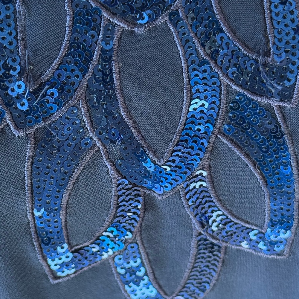 Joan Boyce Blue Cutout Blouse - Picture 5 of 9